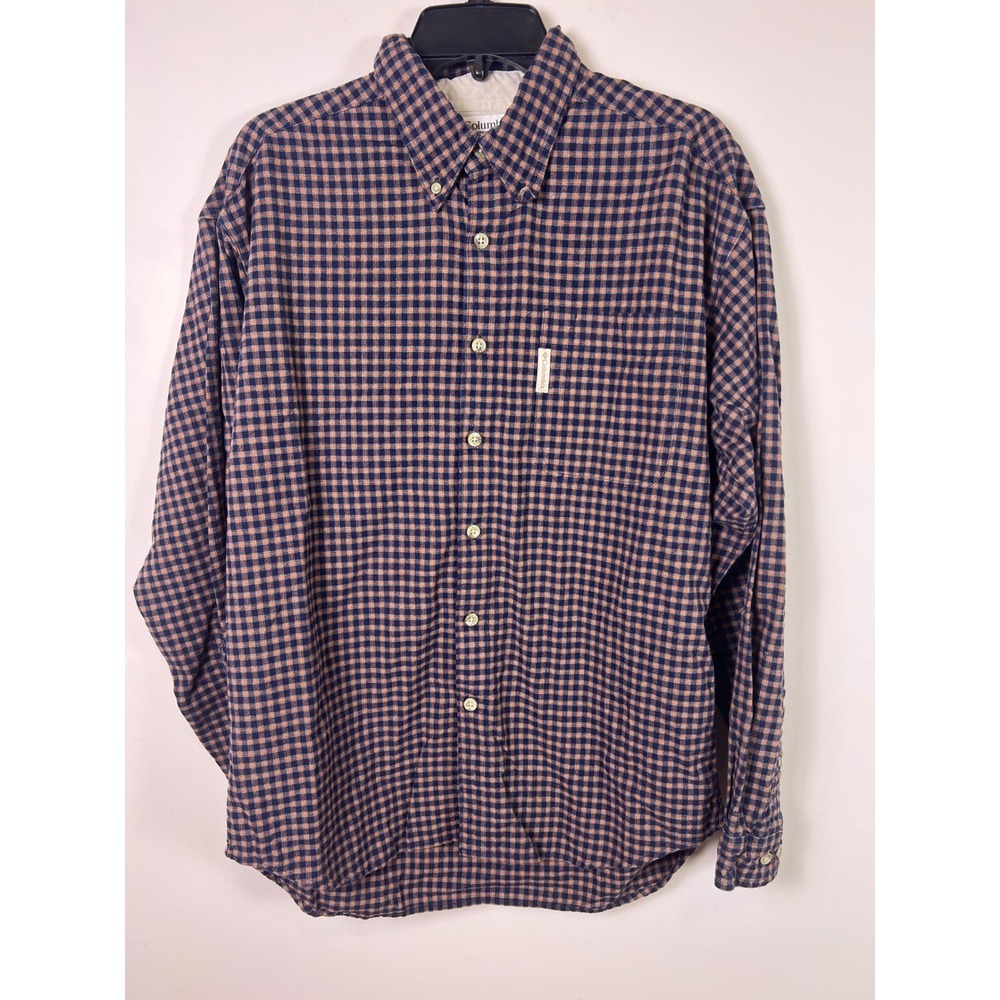 Columbia Sportswear Plaid Flannel Long Sleeve Button Down Shirt Men's
Navy Sz M